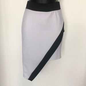 RUE21 Asymmetrical Black & White Skirt, Size Small
